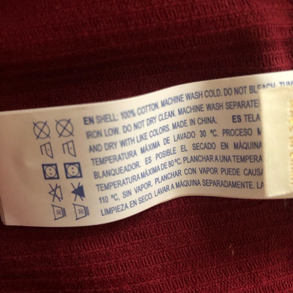 NWOT Burgundy Maroon Red button front mini corduroy Skirt - Picture 7 of 11